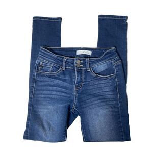 Kancan Holly Midrise Skinny Jeans Dark Wash Blue Women's Size 5/26